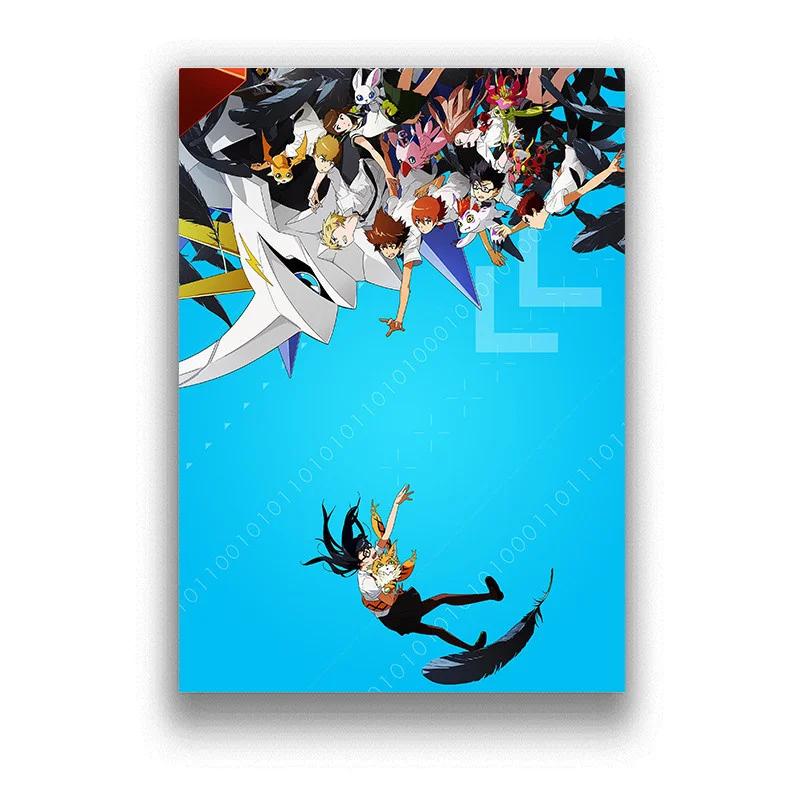 Japan Anime Digimon Adventure Tri Comic Filmdruck Kunst Leinwand Poster Für Wohnzimmer Dekoration Heim Wanddeko Bild