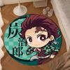 Brave Demon Warrior's Journey Round mat, Anti-slip Circle Carpet Chair rug For livingroom,Bedroom, doormat home decor Gift Christmas Gifts