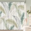 Nordic Style Flower Leaf Plant Printed Fabric Shower Curtains Floral Bath Screen Waterproof Products Bathroom Decor With Hooks