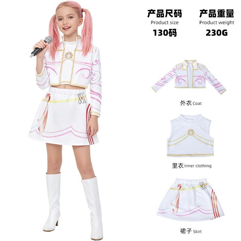 Новая Девочка Охотник на Демонов Одежда Детская Одежда Чехол Черный Золотой Охотник на Демонов Девочки 160cm