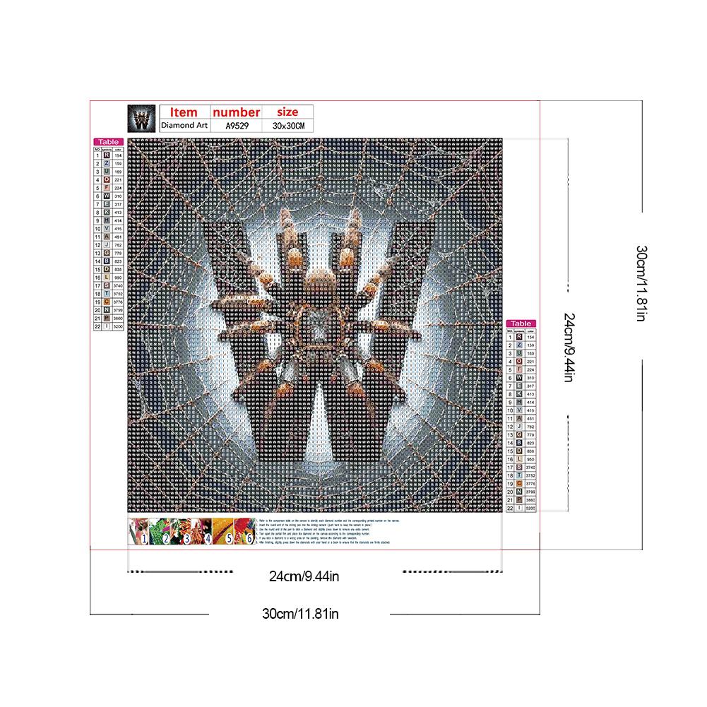 

5D Алмазная картина паучья буква мозаика вышивка крестом набор полный круглый горный хрусталь сделай сам украшение для дома GIF