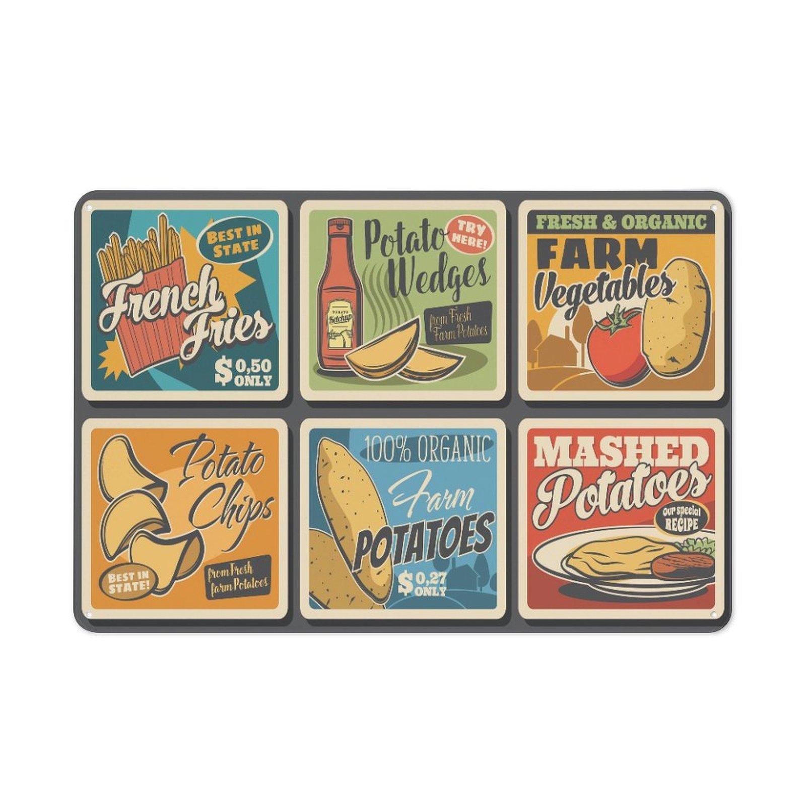 

Одна упаковка Горизонтальная металлическая жестяная настенная табличка 2030см 3040см Декоративный постер в винтажном стиле Для дома Кафе Гаража Бара Кухни Настенное искусство 20*30CM