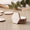 100Pcs Hexagon Blank Wood Chips Unfinished Wooden Plate Decorative Arts Crafts DIY Making Wedding Tags Christmas Blank Gifts