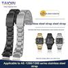 Cinturino in acciaio inossidabile da 18 mm Per Casio Quadrato Piccolo 3299 AE-1200WH/1300WH W-218 AE1200 cinturino in metallo 18mm Braccialetto