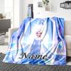 Custom Name Elsa'S Magical Ice Throne Party Blanket For Couch Bed Plush Cozy Fuzzy Blanket Super Soft Warm Blankets For Fall And Winter 091662