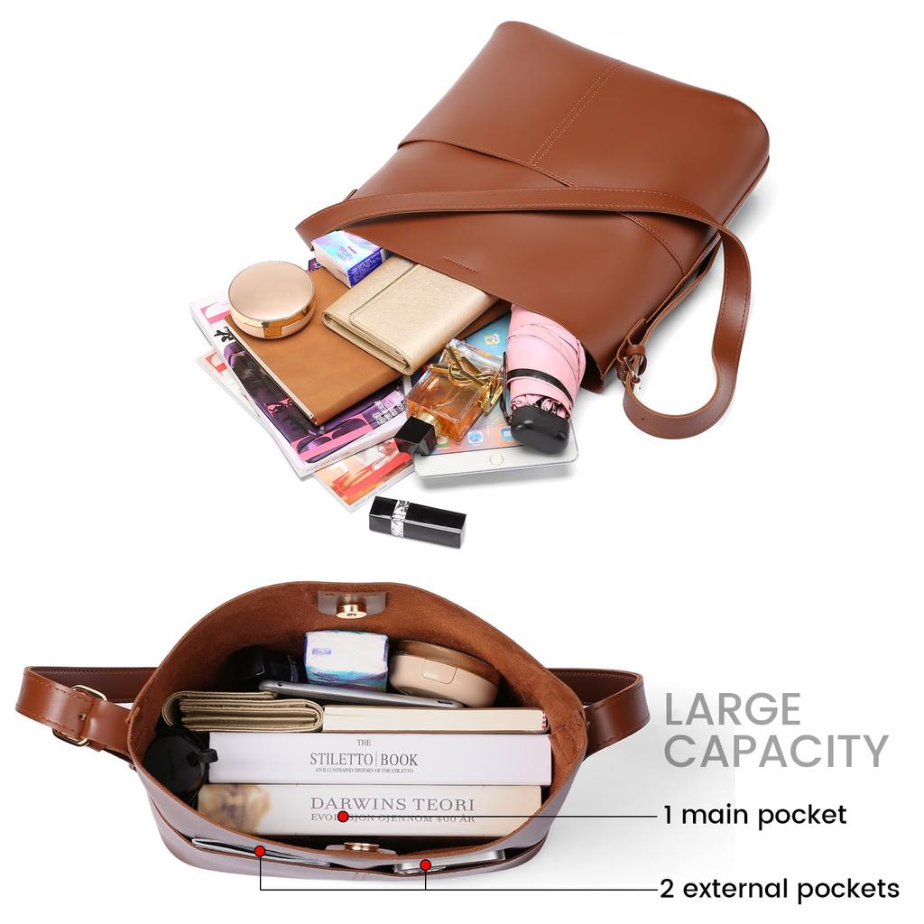 RNIEGA Damen Große Tragetasche, A4-Kapazität, Schlicht, Beliebt, Wasserdicht, Business, Schule, Pendeln, Reisen, Umhängetasche