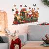 Kreativní vánoční vláček, Santa Claus, Sobí domácí sváteční atmosféra Dekorativní samolepky