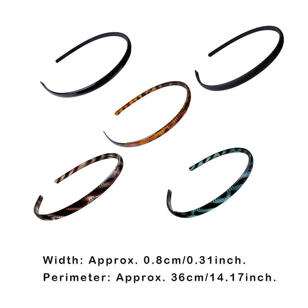 Hairbands Resin Anti-slip Flexible Simple Style Fashion Headwear with Gear Hair Styling Gift for Women Girls Daily Wear