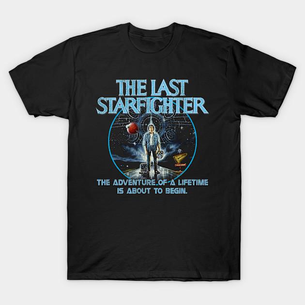 Men Black Print T-shirt The Last Starfighter Dks Worn (1984) No-Cut Transfer Paper Print Cotton Tshirt S чёрный