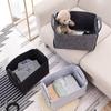 Felt Sundries Storage Basket Foldable Household Laundry Basket With Handle For Dirty Clothes