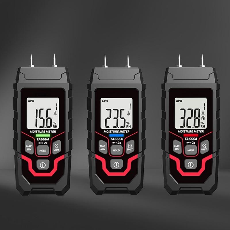 Digital Moisture Detectors with Fast 2 Second Response Time & Auto Power Off Moisture Tester Tool for Wood Paper & Soil