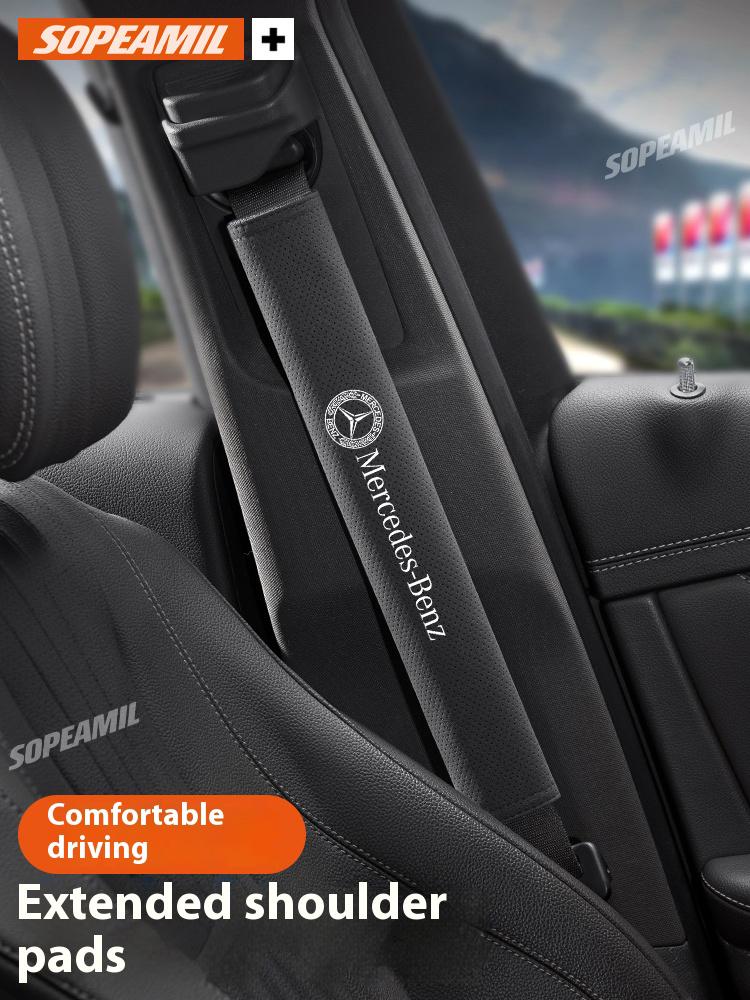 For Mercedes Benz A B C E S Class AMG GLA GLB GLC GLE CLA CLS SLC GLS CLB GLK SLK Vito A45 C43 Car Seat Belt Shoulder Guard Pad WGV9