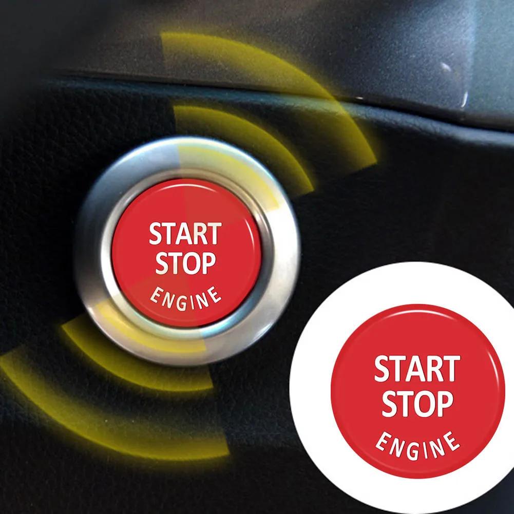 Car Start Switch Button Auto Decorative Stickers Ring Circle Trims Protective Cover Car Accessories for BMW X5 E70 X6 E71 3Serie