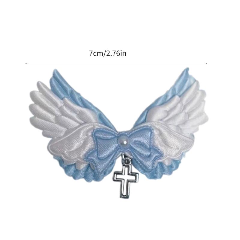 Unique Angelic Hair Clip Ornament Beautiful Angel Wing Hair Accessory Heart/Bowknot Hair Clip for Fashion Enthusiasts
