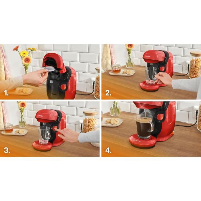 Multi-Getränke-Kaffeemaschine - BOSCH - TASSIMO - T11 Style rot - 1400 W