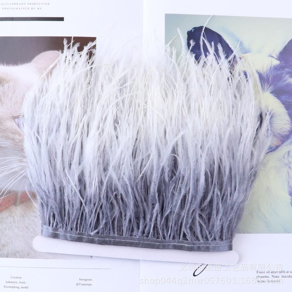 

10-15 см Трехцветный Страусиный Пух Ткань Кромка Одежда Аксессуары Материал Страусиный Пух Тканевая Лента Платье Юбка