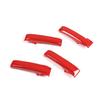 4× Red ABS Interior Door Handle Panel Cover Trim Kit For Toyota Tundra 2007-
