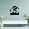 Custom Metal Dragon Wall Sculpture, Engraved Family Name, House Number Sign, Indoor Outdoor Art Decor