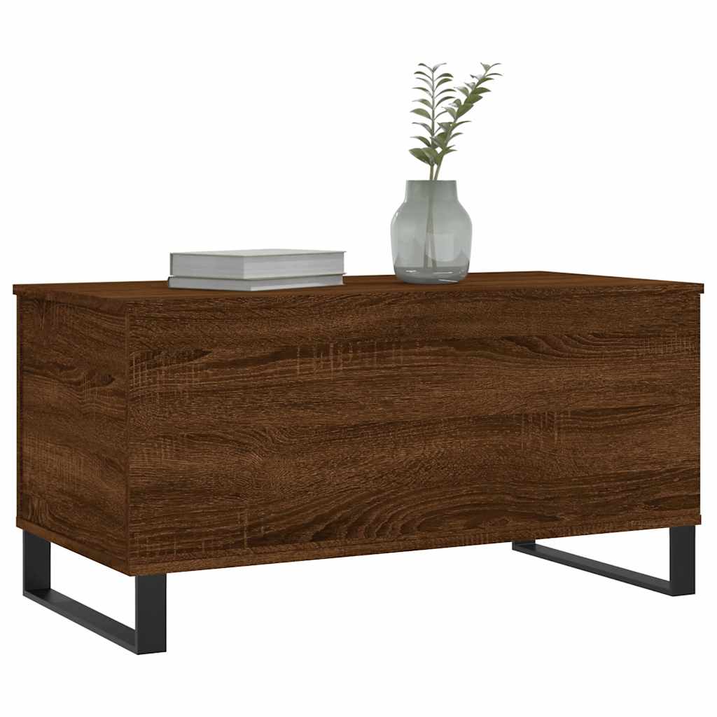 Vidaxl Coffee Table, Brown Oak, 90X44.5X45 Cm