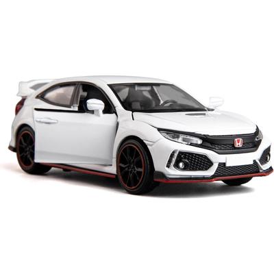 1/32 Diecast Alloy Honda Civic Car Model Toy, Pull Back Alloy Car ze światłami i dźwiękiem, Otwarte drzwi dla dzieci Prezent, Wiek 3-5