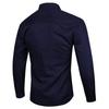 Men's Business Casual Long-Sleeved Solid Color Shirt, Large Size, Trendy Design