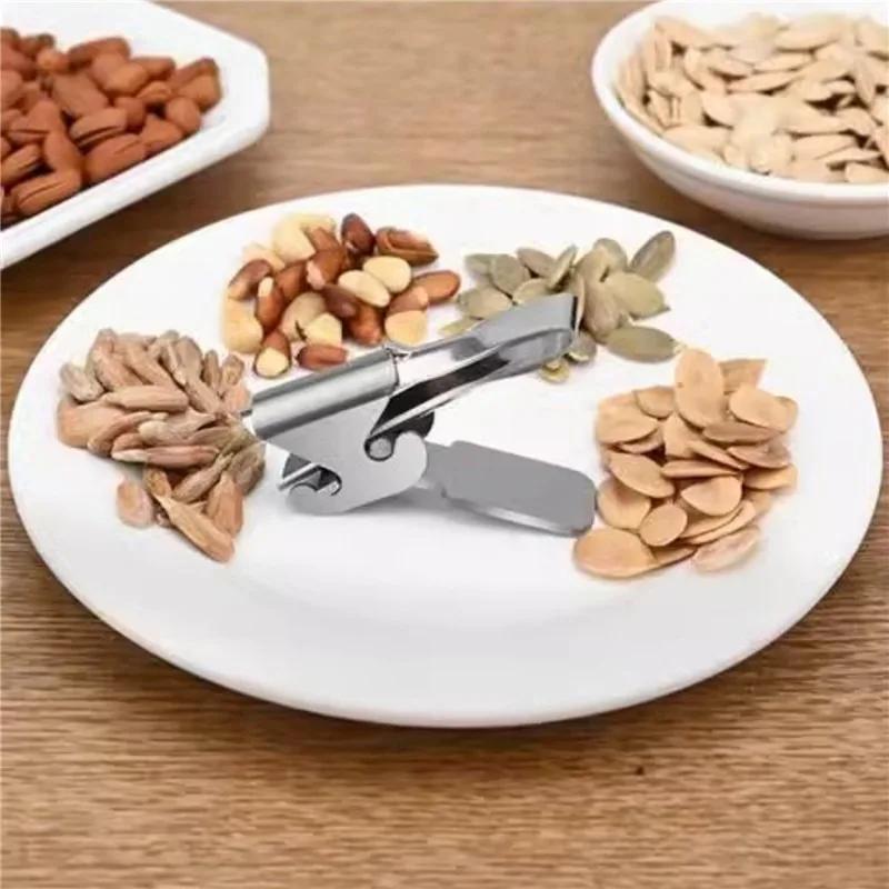 Stainless Steel Nut Sheller Peanut Pincers Melon Seeds Opener Walnut Pine Sheller Pistachio Sunflower Seeds Peeler Kitchen Tools