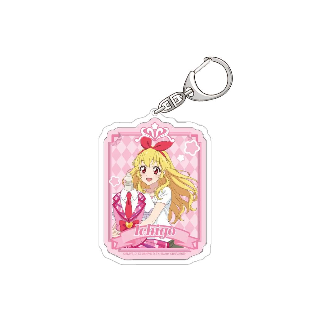Aikatsu! Mio Yume Mizuki Hana Raki Hime Akari Aine Ichigo Official HD Acrylic Keychain Bag pendant anime goods Fans Charm Gifts 6 cm