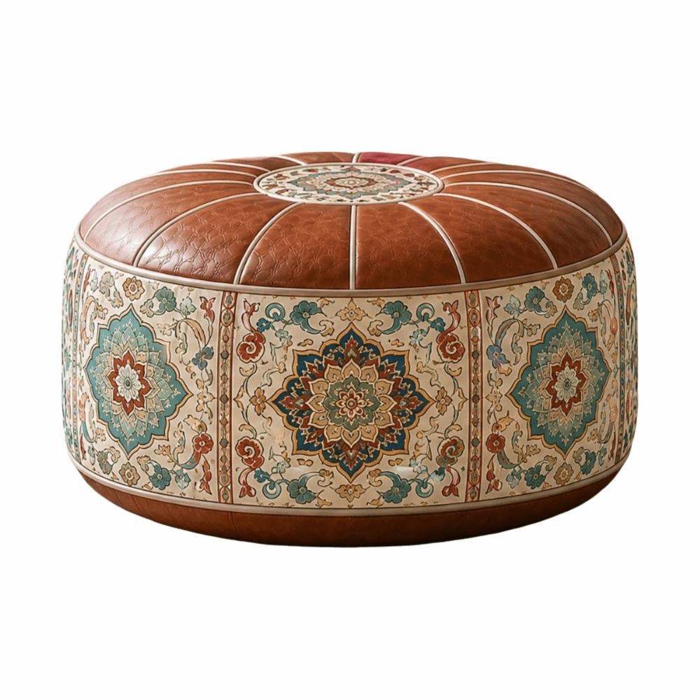 PU Leather Ottoman Pouf Foldable Storage Ottoman New Storage Bench Multipurpose Storage C