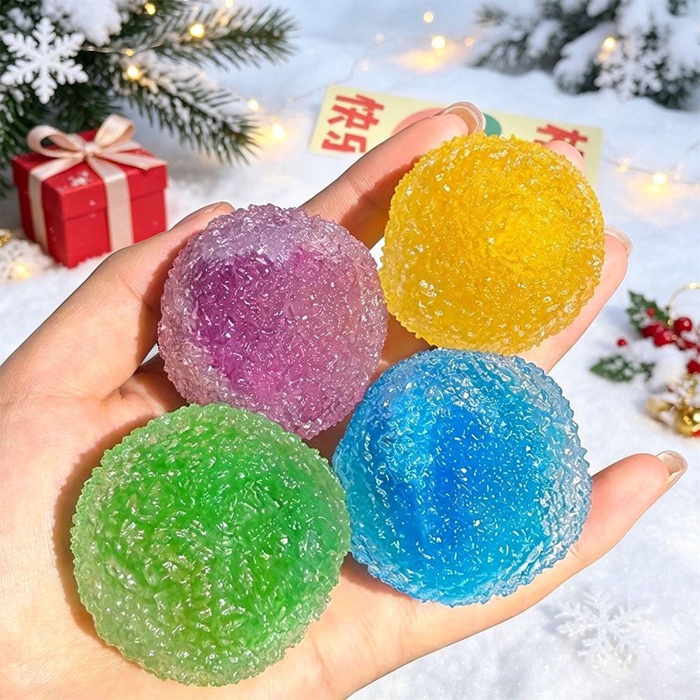 Shapeable Crispy Skin Ball Crushed Ice Cracking Squishy Toy Sensory Fidget Ball Stocking Stuffer