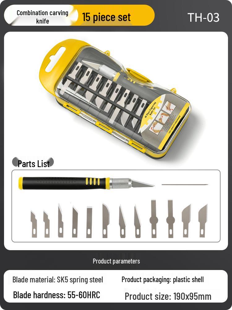 Handmade Carving Knife & Stamp Set for DIY Paper, Fruit, and Vegetable Engraving