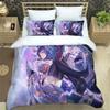 3D Anime Genshin Impact Bedding Set Duvet Cover Bed Set Quilt Cover Pillowcase Comforter King Queen Size Boys Adult Bedding Set