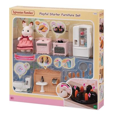 Sylvanian Ailesi Çikolatalı Tavşanın Kırmızı Çatılı İki Katlı Ev Önerilen Mobilya Seti 5449, Karışık Renkler, 1 Parça, Kore popüler oyuncakları