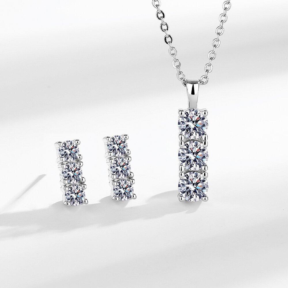 

925 Sterling Copper Zircon Sets for Women Wedding Engagement Shiny Austrian Crystal Zircon Stones Inlay Paved