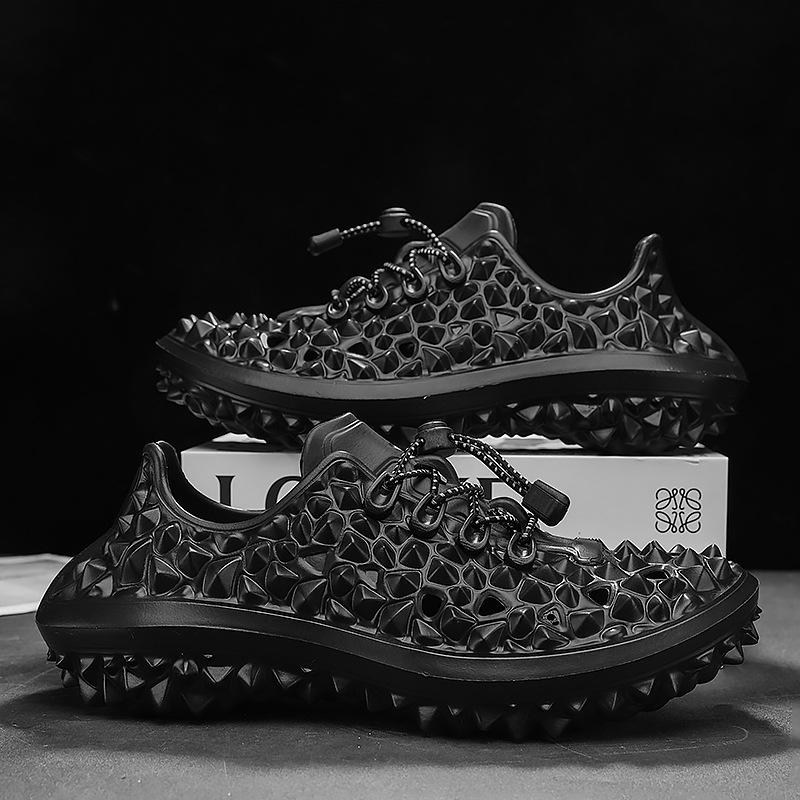 

Durian shoes men s sandals breathable coconut sandals lace-up trend beach shoes men s hole shoes 39 чёрный