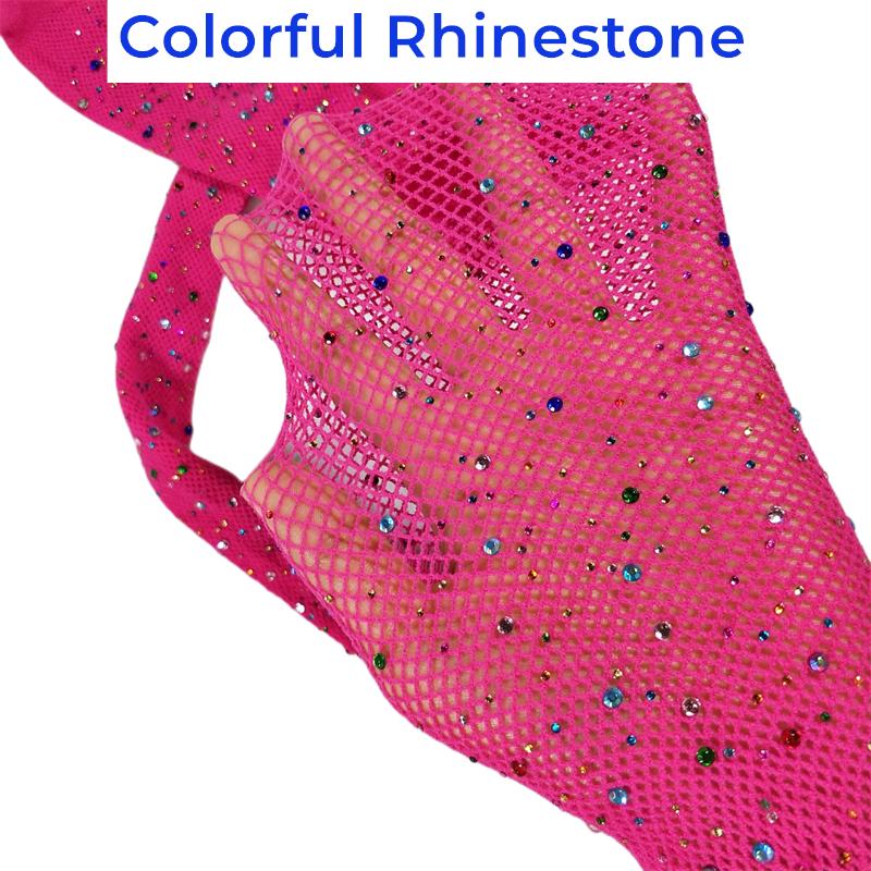 Zomer Dames Glanzende Visnet Panty's Bling Gekleurd En Zilveren Strass Visnet Leggings Glitter Dans Glitter Gaas Panty's