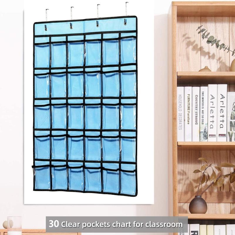 Classroom Office Versatile 30Pockets Phone Organizer Over Door Bag Stress-Free and Simplified Storage