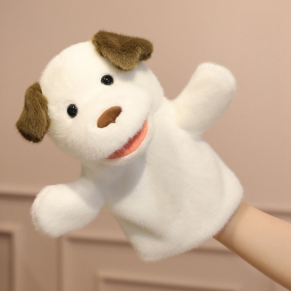 Frog Animal Hand Puppet Storytelling Duck Stuffed Plush Shark Toys Simulation Movable Mouth Hand Finger Story Puppet