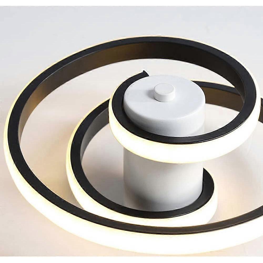 LED Ceiling Light 24W Modern Spiral Design LED Ceiling Lamp Black Metal Ceiling Lighting Fixture