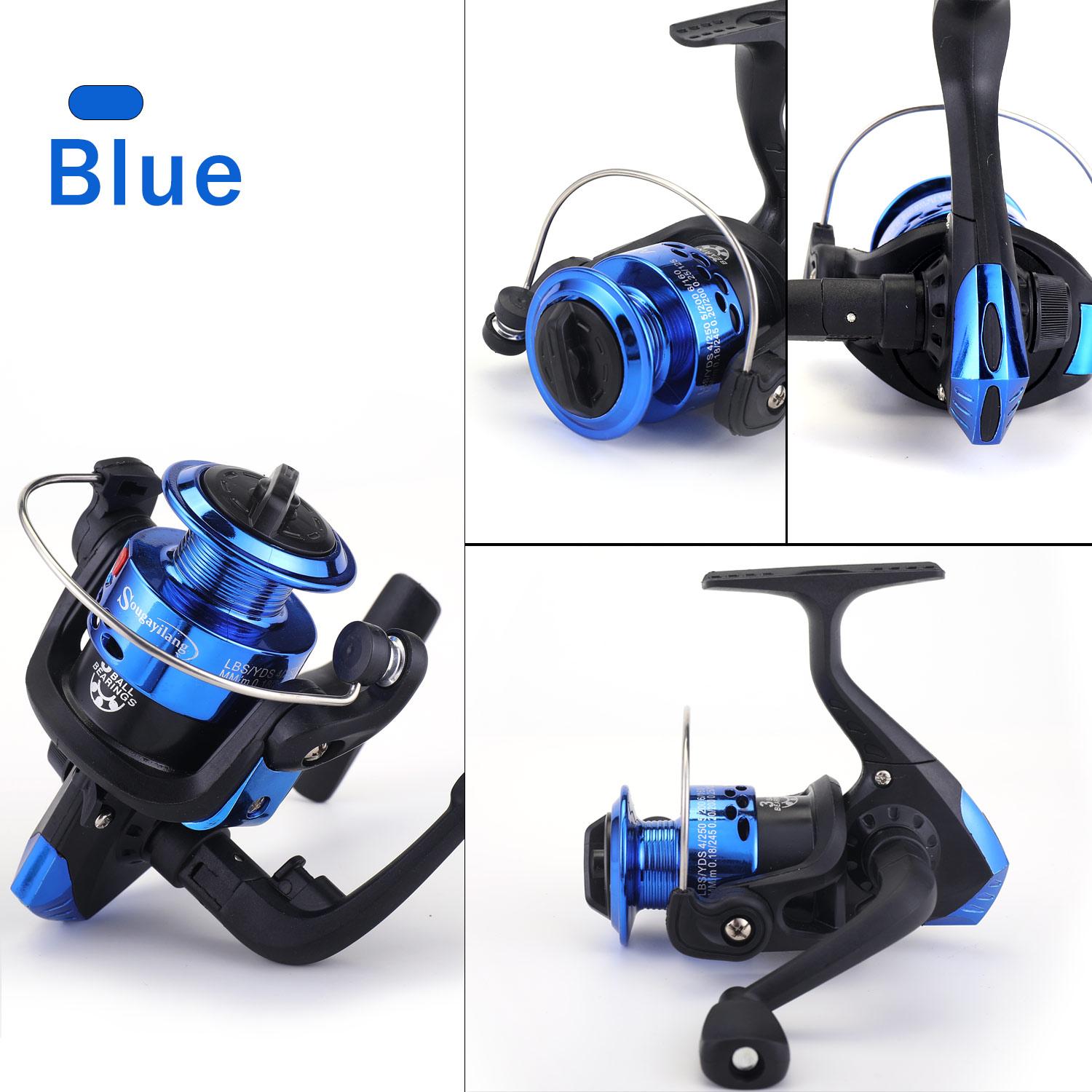 

Спиннинговые барабаны 5.2:1 металлическая катушка для лески, спиннинговое рыбное колесо, рыболовные снасти синий