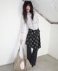 Nofficial Noffice Multi-Way Dot Cape Skirt Navy