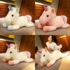 Charming Short Plush Unicorn Stuffed Animal Pillow Comfortable Bedside Support For Children