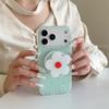 Mint Green & White Floral Magnetic Stand Case for iPhone 17/16 Pro Max/15 Pro