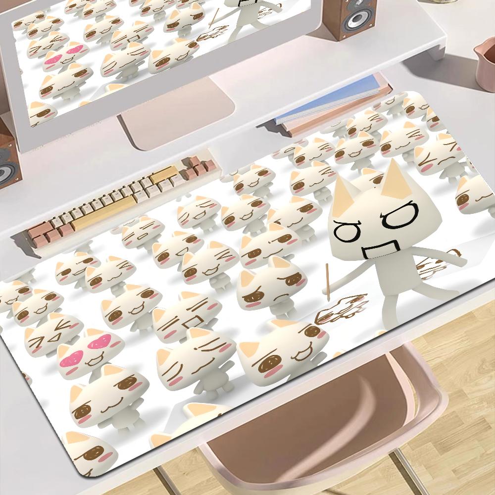 Inoue Toro Cute Cat Custom Skin Natural Rubber Gaming Mousepad Desk Mat Size For Game Keyboard Pad For Gamer