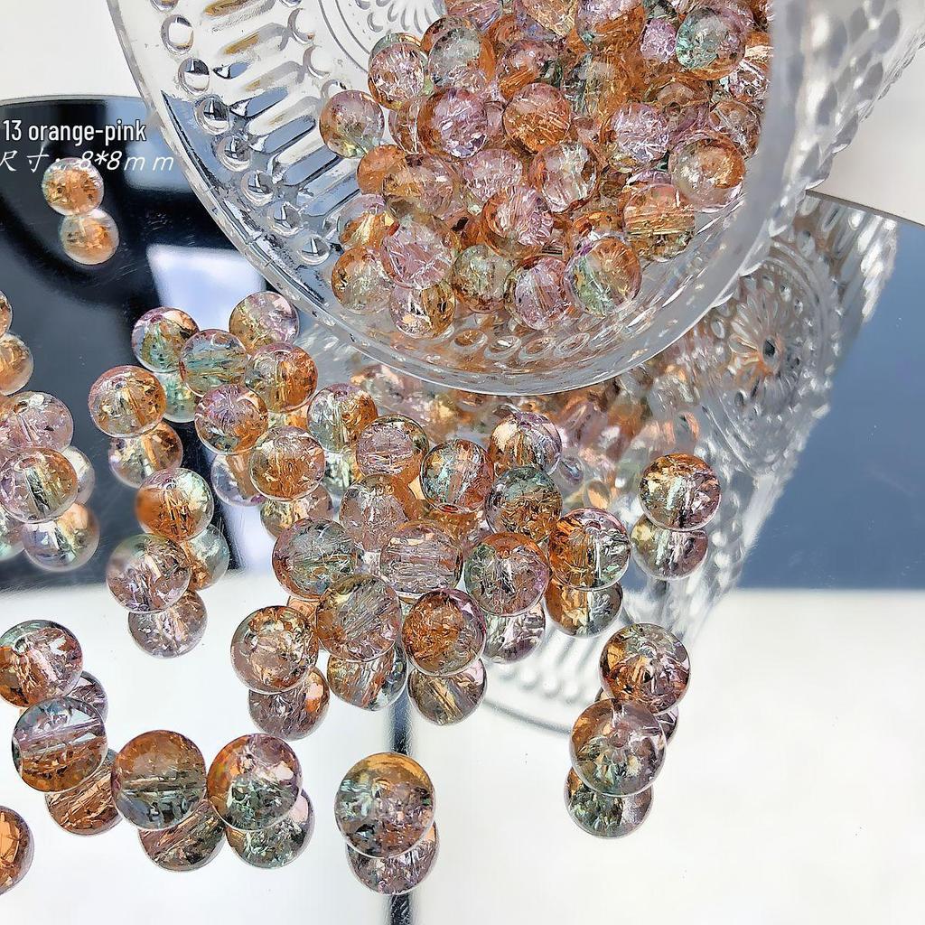 Purple Lampwork Glass Beads: Imitation Jade Fragments for DIY Jewelry Making