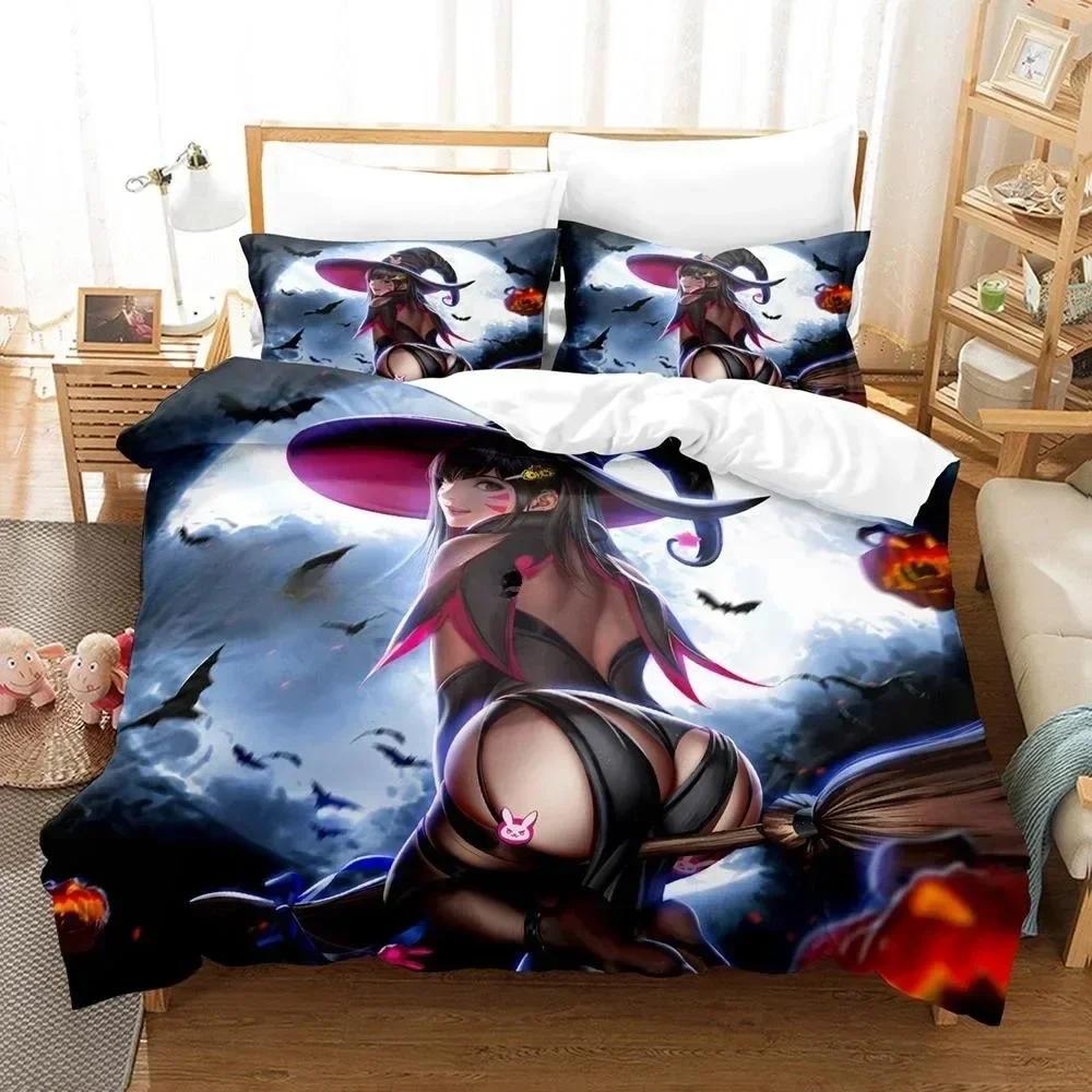 3D Printing  Sexy Girls Overwatch Bedding Set Duvet Cover Sheet Pillowcase Bed Full Queen King Size Comforter Bedroom