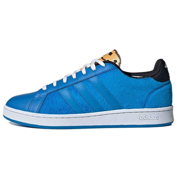 Adidas Sesame Street X  Neo Grand Court Casual Slip-Resistant Durable Lightweight Low-Top Sneakers Unisex Sneakers Blue Black GX3691