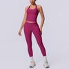 Seamless Solid Color Halter Backless Bodycon Yoga & Running Set