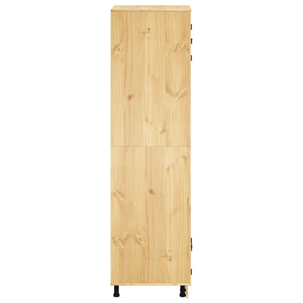 SKI Cabinet Honey Brown 66 X 58 X 207 Cm Solid Pine Wood