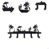 Wall Mounted Key Rack Storage Easy to Install Stable Practical 5 Hooks Decoration for