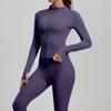 Gray & Blue High Elastic Yoga Suit: Tall Slim Waist & Lifting Buttocks Fitness Set
